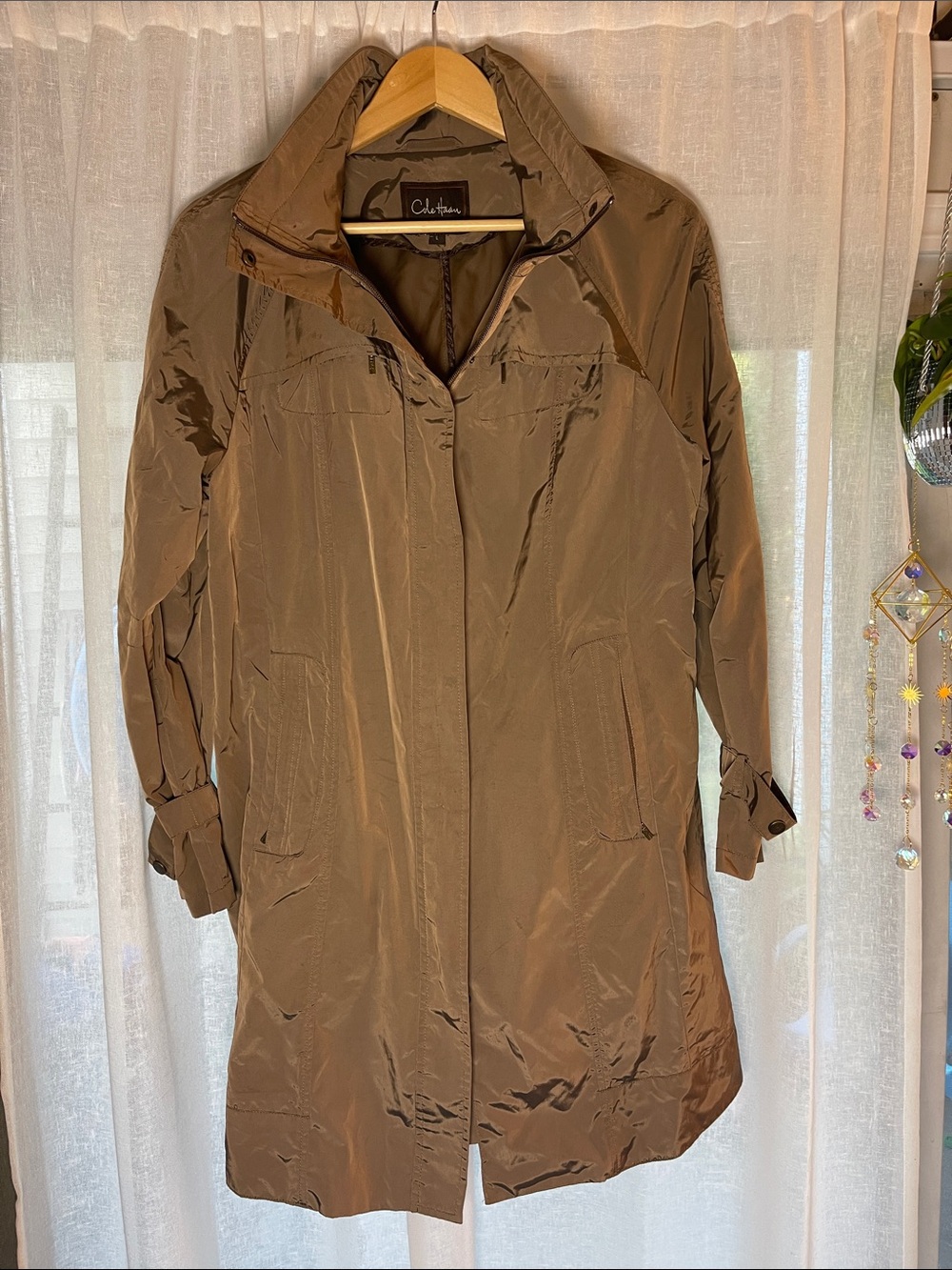 Cole Haan Bonze Midlength Lightweight Trench Coat
